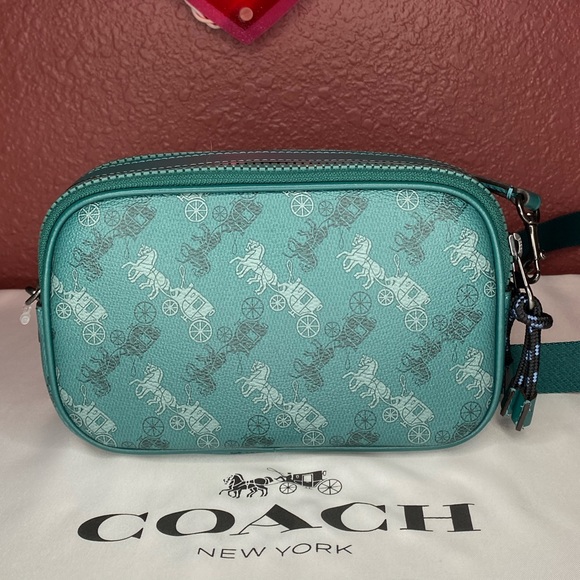 COACH CROSSBODY POUCH WITH HORSE & CARRIAGE PRINT - Picture 4 of 4